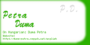 petra duma business card